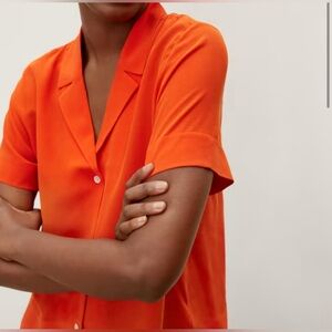 Everlane The Clean Silk Short Sleeve Button Down